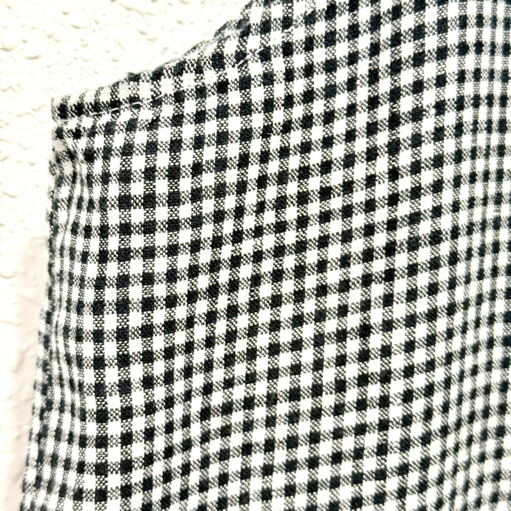 Quince 100% LINEN Gingham Sleeveless Button Front Dress L - Picture 9 of 11